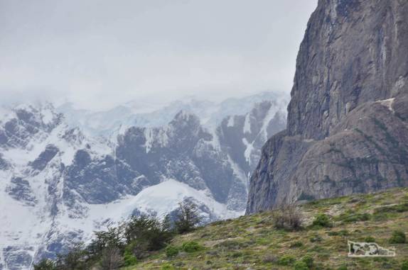 Muita neve e gelo nas partes mais altas do Parque Nacional Torres del Paine, no sul do Chile